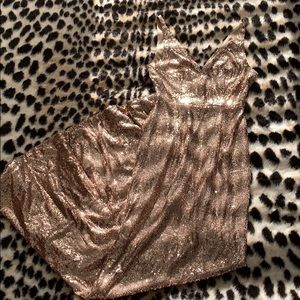 Matte gold sequined Lulus dress